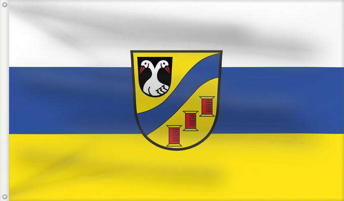 Bandera, con dos ojales metálicos y lado del asta reforzado: Glattbach (Spessart-Mainland)