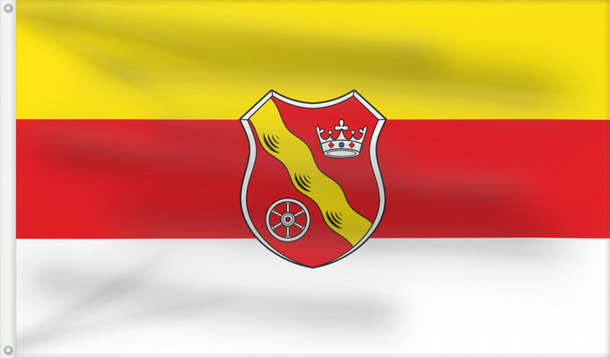 Bandera, con dos ojales metálicos y lado del asta reforzado: Goldbach, M (Spessart-Mainland)