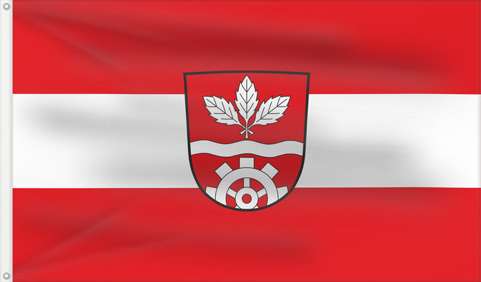 Bandera, con dos ojales metálicos y lado del asta reforzado: Heimbuchenthal (Spessart-Mainland)