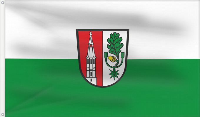 Bandera, con dos ojales metálicos y lado del asta reforzado: Hösbach, M (Spessart-Mainland)