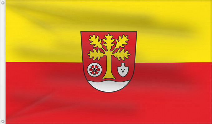 Bandera, con dos ojales metálicos y lado del asta reforzado: Kleinostheim (Spessart-Mainland)