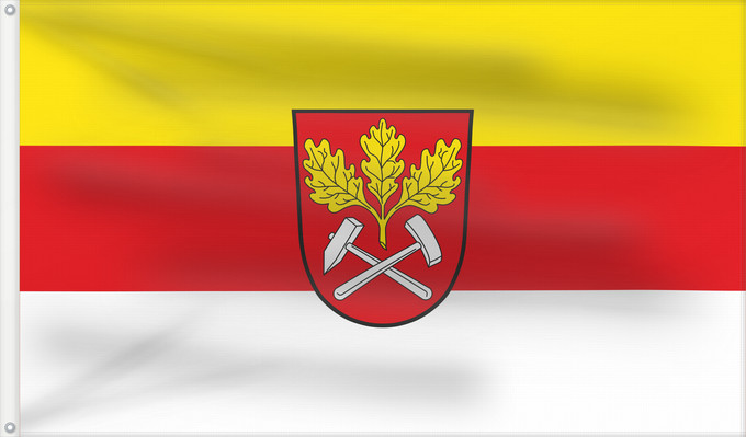 Bandera, con dos ojales metálicos y lado del asta reforzado: Laufach (Spessart-Mainland)