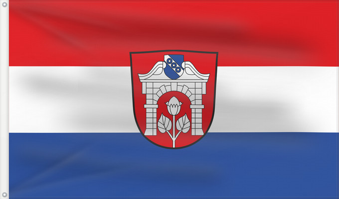 Drapeau, avec deux œillets métalliques et guindant renforcé : Mespelbrunn (Spessart-Mainland)