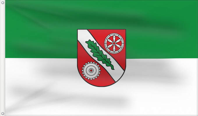 Bandera, con dos ojales metálicos y lado del asta reforzado: Waldaschaff (Spessart-Mainland)