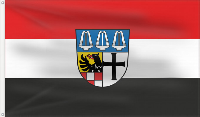 Bandera, con dos ojales metálicos y lado del asta reforzado: Bad Kissingen (Kreis)