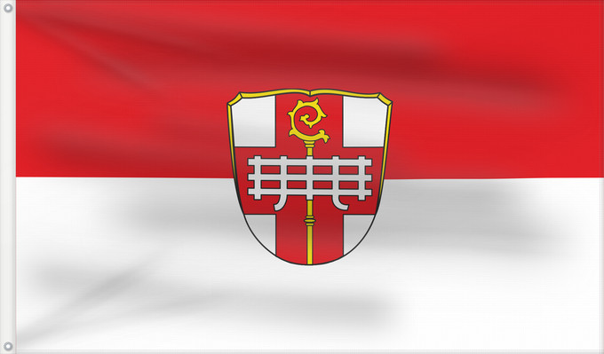 Bandera, con dos ojales metálicos y lado del asta reforzado: Aura a.d.Saale (Rhön)