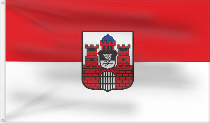 Bandera, con dos ojales metálicos y lado del asta reforzado: Bad Kissingen, GKSt (Rhön)