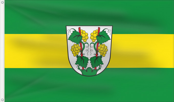 Bandera, con dos ojales metálicos y lado del asta reforzado: Euerdorf, M (Rhön)