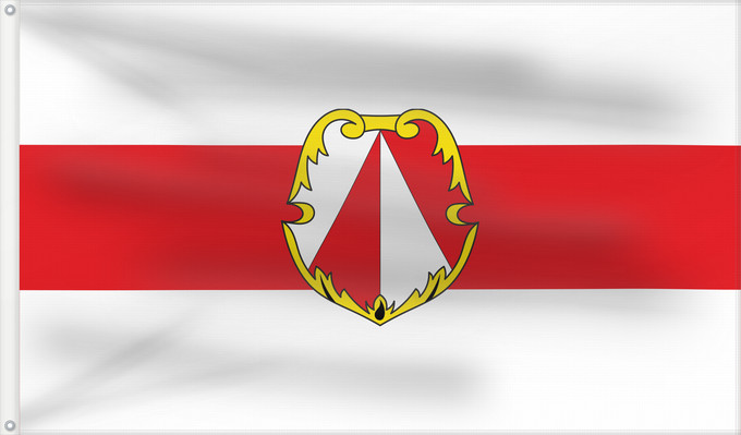 Bandera, con dos ojales metálicos y lado del asta reforzado: Maßbach, M (Rhön)