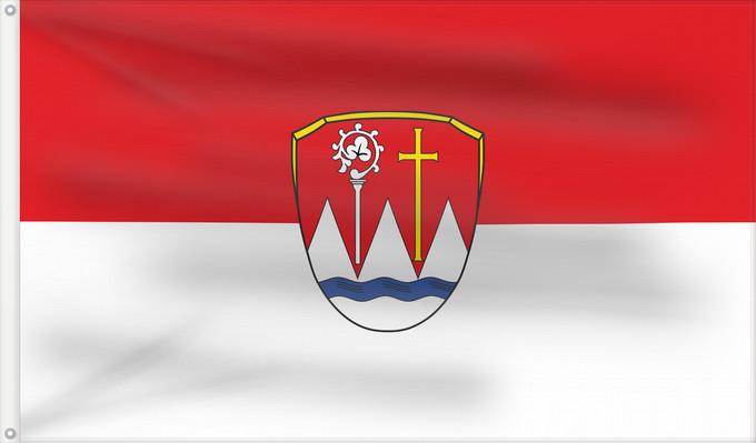 Bandera, con dos ojales metálicos y lado del asta reforzado: Oberthulba, M (Rhön)