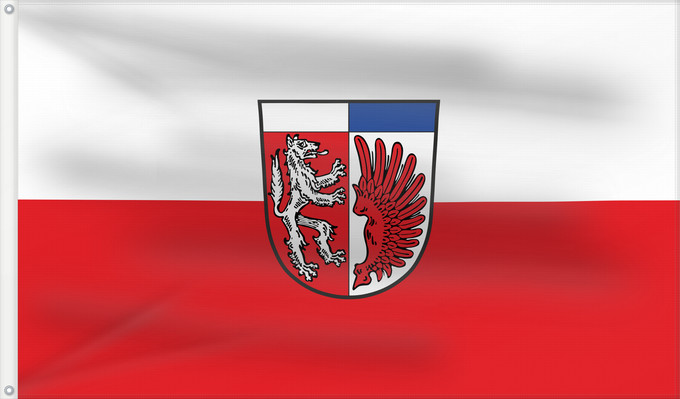 Bandera, con dos ojales metálicos y lado del asta reforzado: Oerlenbach (Rhön)