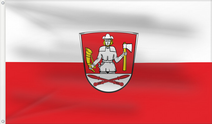 Bandera, con dos ojales metálicos y lado del asta reforzado: Wildflecken, M (Rhön)