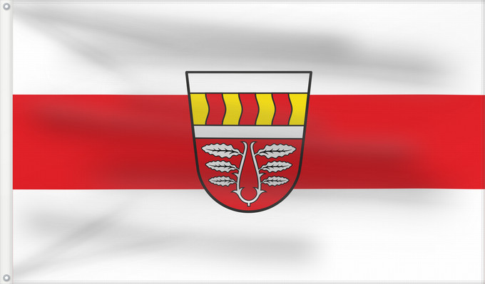 Bandera, con dos ojales metálicos y lado del asta reforzado: Zeitlofs, M (Rhön)