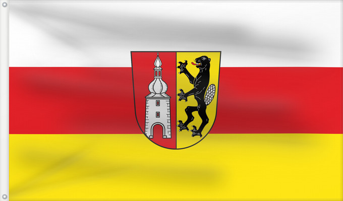 Bandera, con dos ojales metálicos y lado del asta reforzado: Aubstadt (Haßberge)