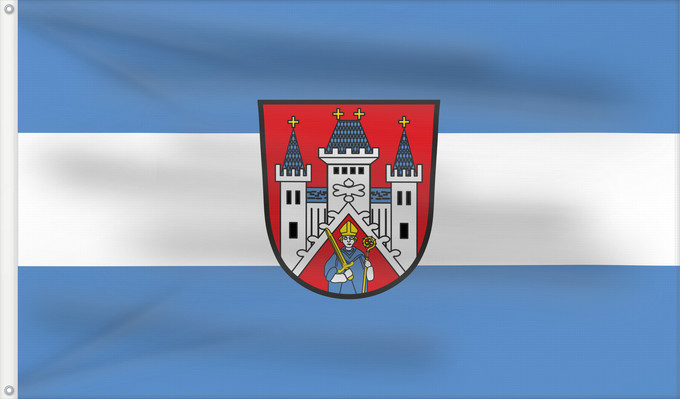 Bandera, con dos ojales metálicos y lado del asta reforzado: Fladungen, St (Rhön)