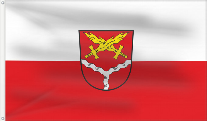 Bandera, con dos ojales metálicos y lado del asta reforzado: Heustreu (Rhön)