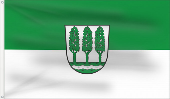 Bandera, con dos ojales metálicos y lado del asta reforzado: Oberelsbach, M (Rhön)