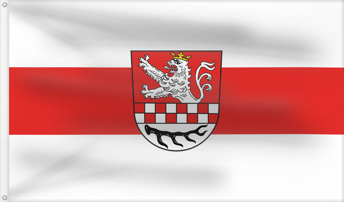 Flag, with two metal eyelets and reinforced hoist: Wollbach (Rhön)