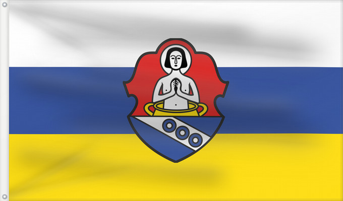 Bandera, con dos ojales metálicos y lado del asta reforzado: Wülfershausen a.d.Saale (Rhön)