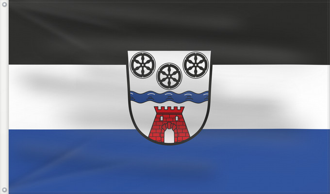 Bandera, con dos ojales metálicos y lado del asta reforzado: Burglauer (Rhön)