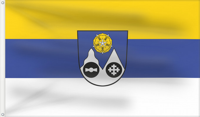 Bandera, con dos ojales metálicos y lado del asta reforzado: Breitbrunn (Haßberge)