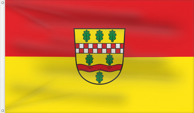 Bandera, con dos ojales metálicos y lado del asta reforzado: Bundorf (Haßberge)