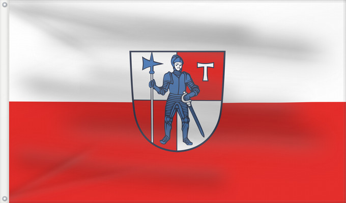 Bandera, con dos ojales metálicos y lado del asta reforzado: Eltmann, St (Steigerwald)
