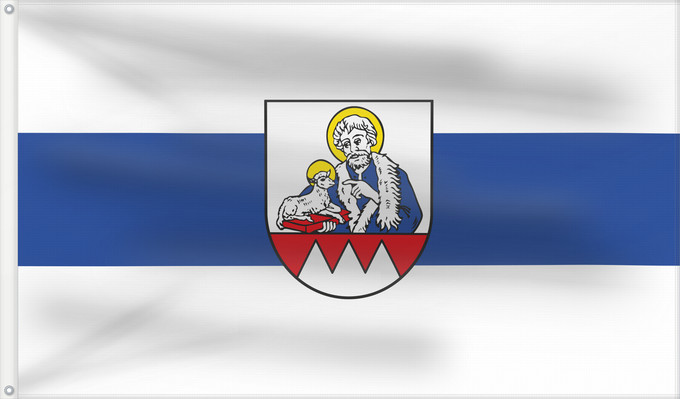 Drapeau, avec deux œillets métalliques et guindant renforcé : Hofheim i.UFr., St (Haßberge)
