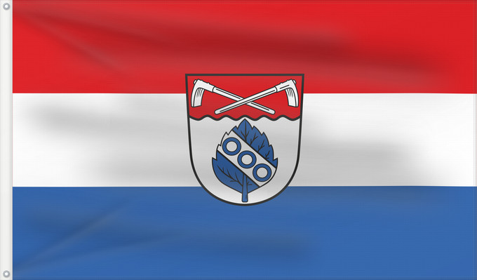 Bandera, con dos ojales metálicos y lado del asta reforzado: Riedbach (Haßberge)