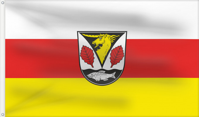 Bandera, con dos ojales metálicos y lado del asta reforzado: Oberaurach (Steigerwald)