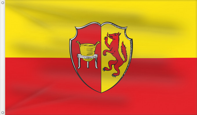 Bandera, con dos ojales metálicos y lado del asta reforzado: Theres (Haßberge)