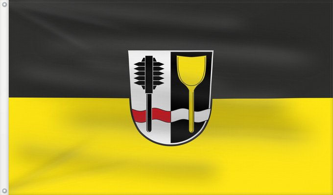 Bandera, con dos ojales metálicos y lado del asta reforzado: Rauhenebrach (Steigerwald)