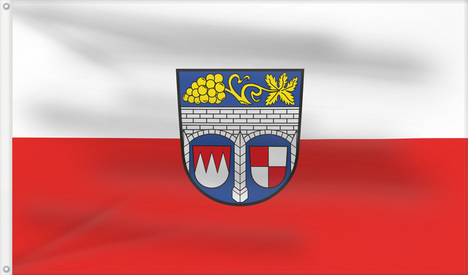 Bandera, con dos ojales metálicos y lado del asta reforzado: Kitzingen (Kreis)