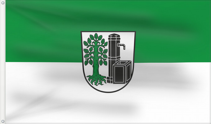 Bandera, con dos ojales metálicos y lado del asta reforzado: Buchbrunn (Fränkisches Weinland)