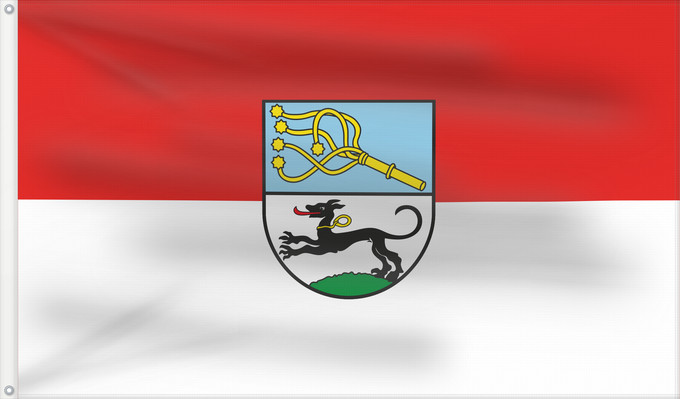 Bandera, con dos ojales metálicos y lado del asta reforzado: Geiselwind, M (Steigerwald)