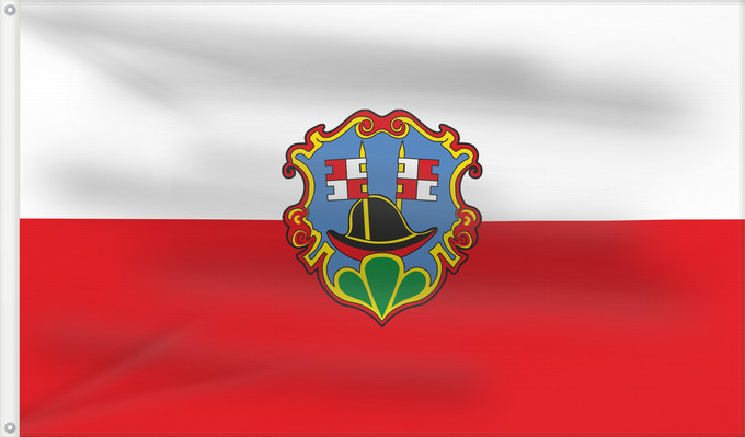 Bandera, con dos ojales metálicos y lado del asta reforzado: Iphofen, St (Fränkisches Weinland)