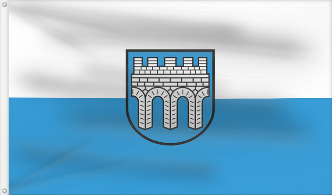 Bandera, con dos ojales metálicos y lado del asta reforzado: Kitzingen, GKSt (Fränkisches Weinland)