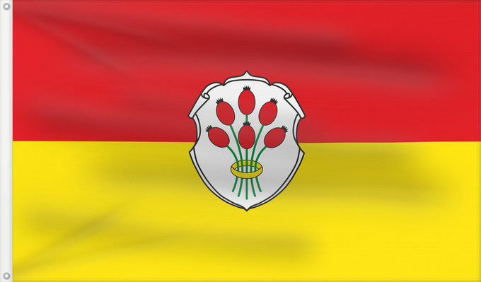 Bandera, con dos ojales metálicos y lado del asta reforzado: Markt Einersheim, M (Steigerwald)