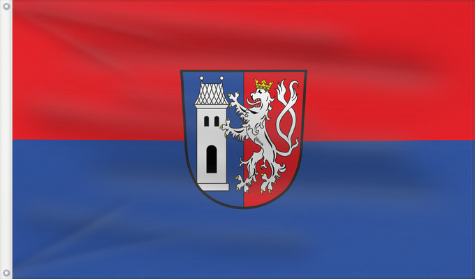 Bandera, con dos ojales metálicos y lado del asta reforzado: Prichsenstadt, St (Steigerwald)