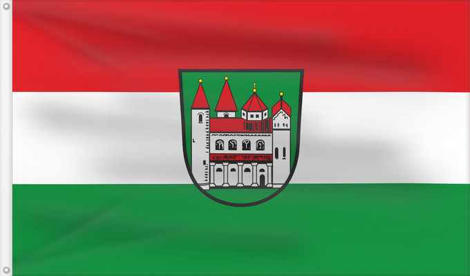 Bandera, con dos ojales metálicos y lado del asta reforzado: Amorbach, St (Spessart-Mainland)
