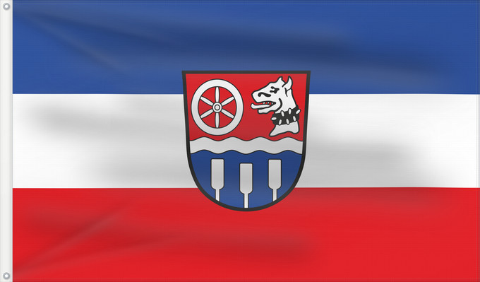 Bandera, con dos ojales metálicos y lado del asta reforzado: Collenberg (Spessart-Mainland)