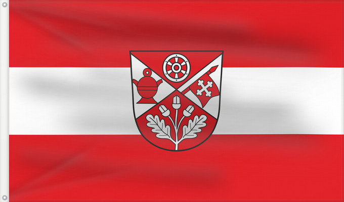 Bandera, con dos ojales metálicos y lado del asta reforzado: Eichenbühl (Spessart-Mainland)