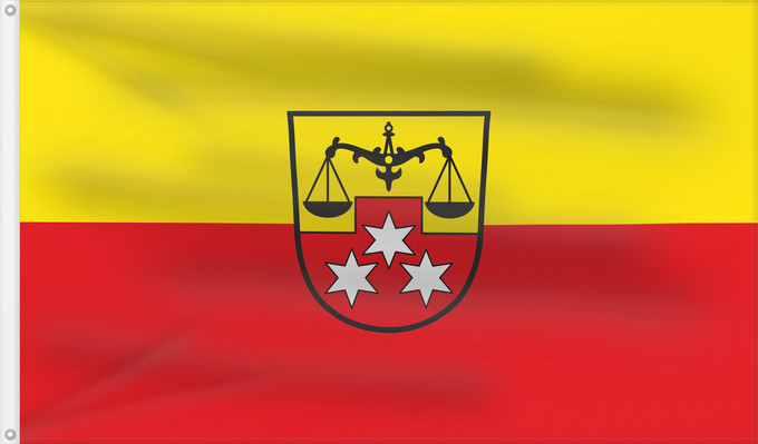 Bandera, con dos ojales metálicos y lado del asta reforzado: Eschau, M (Spessart-Mainland)