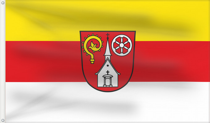 Drapeau, avec deux œillets métalliques et guindant renforcé : Kirchzell, M (Spessart-Mainland)
