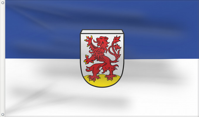 Bandera, con dos ojales metálicos y lado del asta reforzado: Kleinheubach, M (Spessart-Mainland)