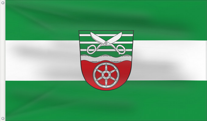 Bandera, con dos ojales metálicos y lado del asta reforzado: Leidersbach (Spessart-Mainland)