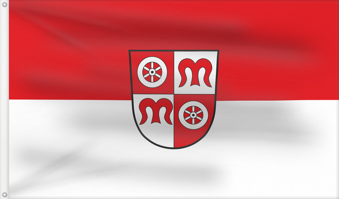 Bandera, con dos ojales metálicos y lado del asta reforzado: Miltenberg, St (Spessart-Mainland)