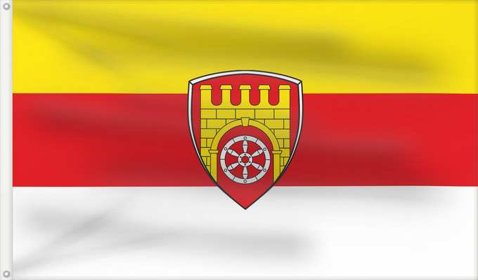 Bandera, con dos ojales metálicos y lado del asta reforzado: Niedernberg (Spessart-Mainland)