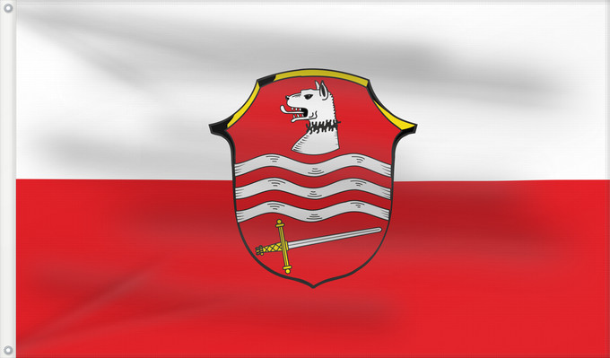 Bandera, con dos ojales metálicos y lado del asta reforzado: Rüdenau (Spessart-Mainland)