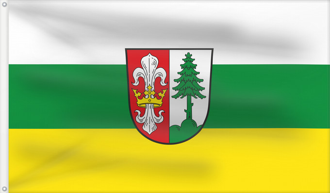 Bandera, con dos ojales metálicos y lado del asta reforzado: Schneeberg, M (Spessart-Mainland)
